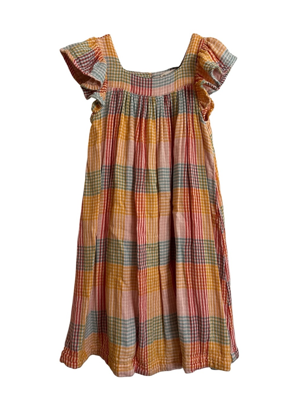 Tucker + Tate Multicolor Plaid Flutter Dress